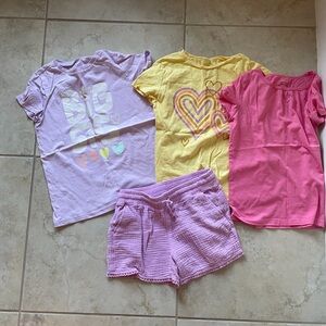 Outfit bundle (3 shirts + 1 pair of shorts)